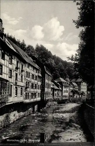 Ak Monschau Montjoie in der Eifel, Rurpartie