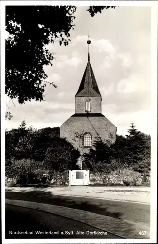 Ak Westerland auf Sylt, alte Dorfkirche