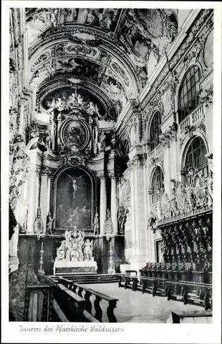 Ak Waldsassen in der Oberpfalz, Inneres der Pfarrkirche