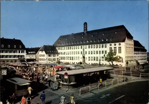 Ak Rüsselsheim am Main Hessen, Marktplatz, Rathaus