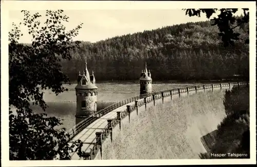 Ak Ennepetal im Ruhrgebiet, Hasper Talsperre