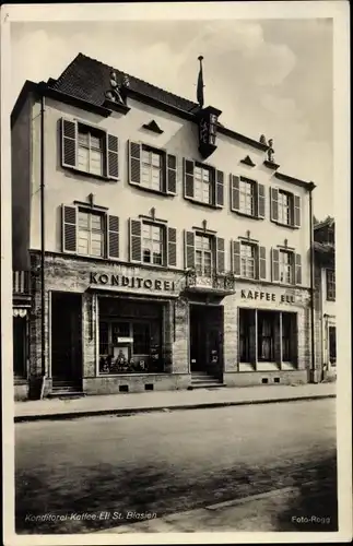 Ak St. Blasien im Südschwarzwald Baden Württemberg, Blick auf Konditorei und Kaffee Ell