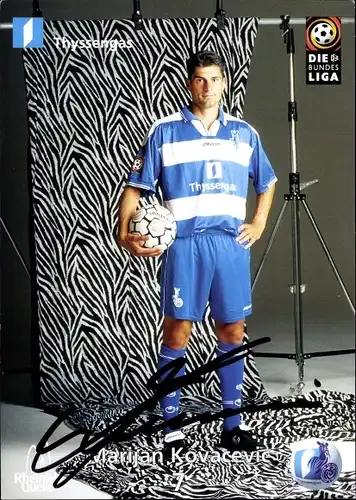 Ak Fußballer Marijan Kovacevic, Portrait, Autogramm, Reklame, Thyssengas, Bundesliga