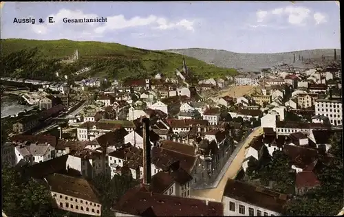 Ak Ústí nad Labem Aussig an der Elbe, Gesamtansicht