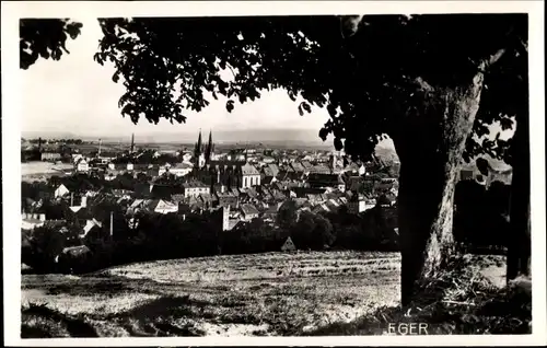 Ak Cheb Eger Region Karlsbad, Gesamtansicht