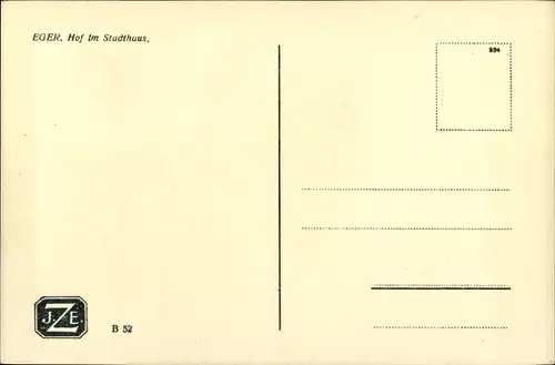 Ak Cheb Eger Region Karlsbad, Hof im Stadthaus