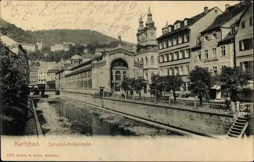 Ak Karlovy Vary Karlsbad Stadt, Sprudel-Kolonnade