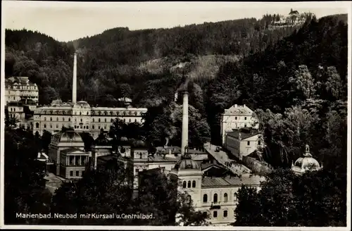 Ak Mariánské Lázně Marienbad Region Karlsbad, Neubad, Kursaal, Zentralbad