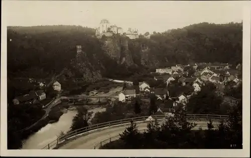 Ak Vranov nad Dyjí Frain an der Thaya Südmähren, Blick auf den Ort