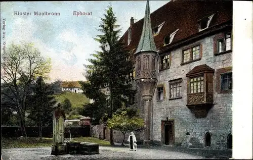 Relief Ak Maulbronn im Schwarzwald, Kloster, Ephorat, Brunnen