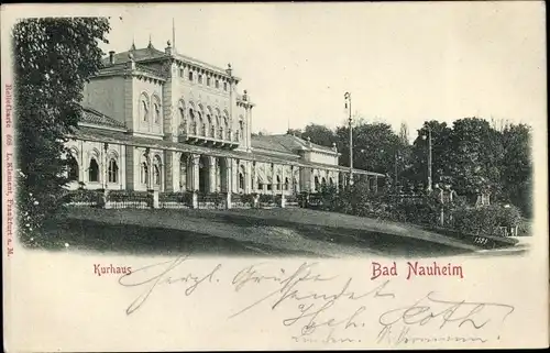 Relief Ak Bad Nauheim in Hessen, Kurhaus