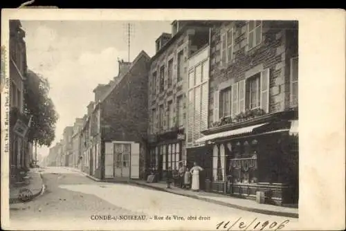Ak Condé sur Noireau Calvados, Rue de Vire