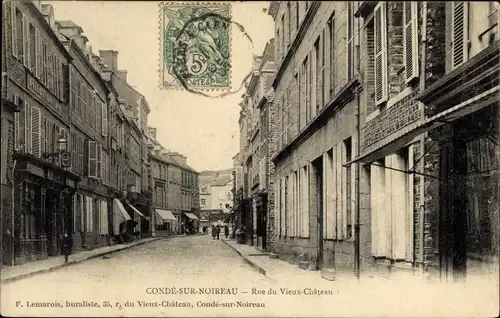 Ak Condé sur Noireau Calvados, Rue du Vieux Chateau