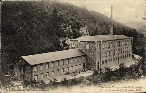 Ak Condé sur Noireau Calvados, Vallee de la Vere, Filature du Bois Baronet