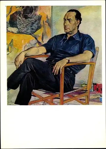 Künstler Ak Korin, P. D., Portrait des Malers Renato Guttuso