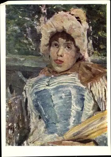 Künstler Ak Korowin, K. A., Portrait of a Chorus Girl