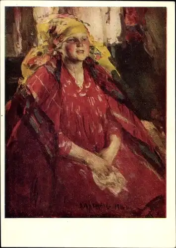 Künstler Ak Archinow, A. Ju., Frau in russischer Tracht