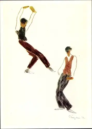 Künstler Ak Bogorodskij, F. S., Exzentrische Tänzer