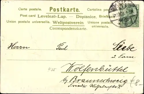 Präge Ak Glückwunsch Neujahr, Jahreszahl 1902, Veilchen