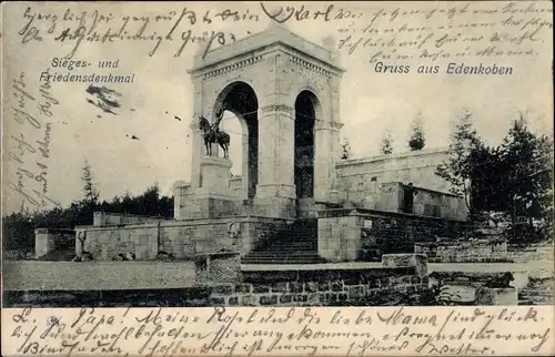 Ak Edenkoben an der Haardt Pfalz, Sieges- und Friedensdenkmal