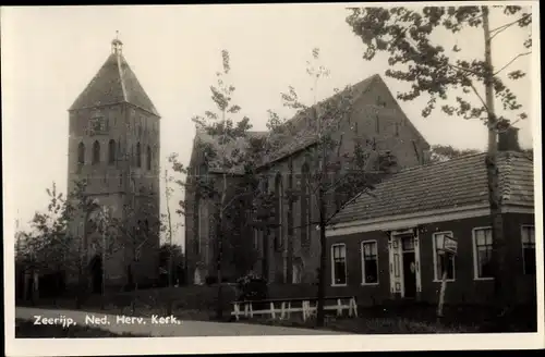 Foto Ak Zeerijp Groningen, Ned. Herv. Kerk