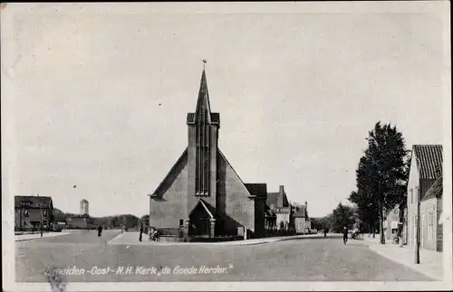 Ak Ijmuiden Velsen Nordholland, N.H. Kerk de Goede Herder