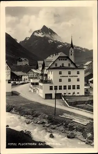 Ak Galtür in Tirol, Ortspartie, Hotel Fluchthorn