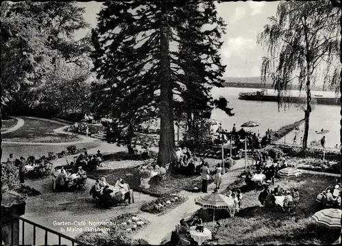 Ak Ginsheim Gustavsburg am Rhein, Garten Cafe Nonnenau