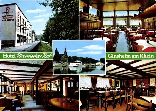 Ak Ginsheim Hessen, Hotel Rheinischer Hof