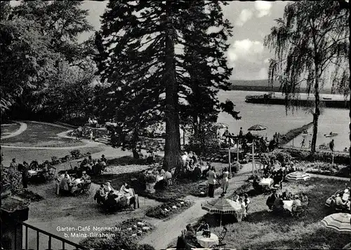 Ak Ginsheim Gustavsburg am Rhein, Garten Cafe Nonnenau, Gartenpartie