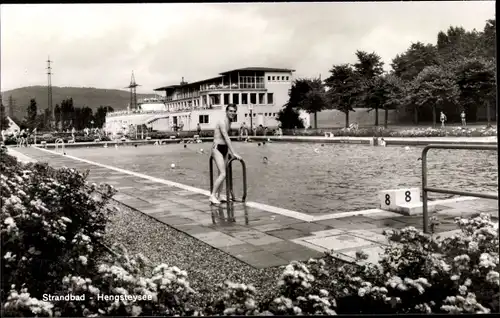 Ak Hengstey Hagen in Westfalen Ruhrgebiet, Strandbad Hengsteysee