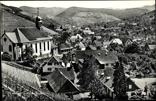 Ak Durbach in Baden Württemberg, Ort mit Kirche, Gasthof Linde