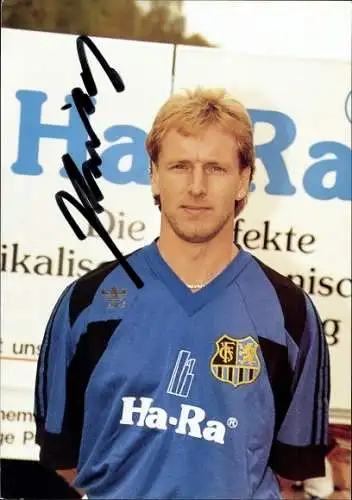 Ak Fußballer Matthias Hönerbach, Portrait, Autogramm, 1. FC Saarbrücken, Reklame, HA RA