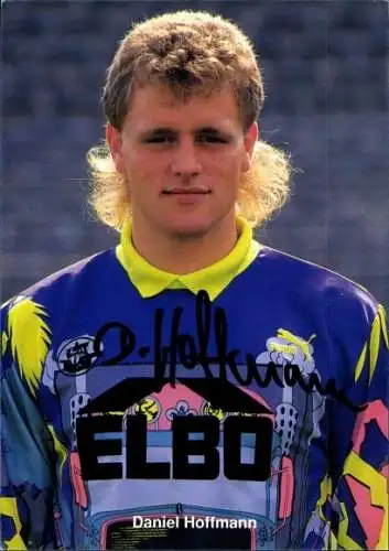 Ak Fußballer Daniel Hoffmann, Portrait, Autogramm, Reklame, ELBO