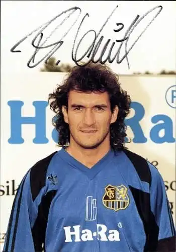 Ak Fußballer Thomas Kristl, Portrait, Autogramm, Reklame, 1. FC Saarbrücken, HA RA