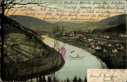 Ak Neckargemünd am Neckar, Blick vom Kümmelbach Hof