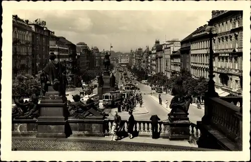 Ak Praha Prag Tschechien, Wenzelsplatz