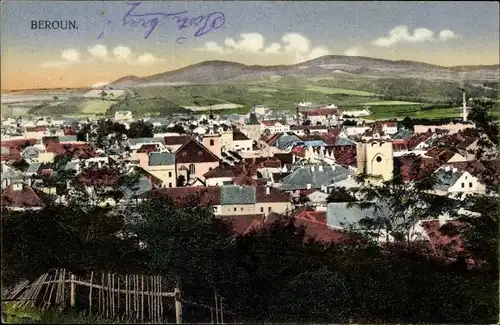 Ak Beroun Beraun Mittelböhmen, Blick auf den Ort