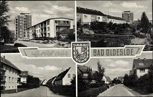 Ak Bad Oldesloe in Schleswig Holstein, Detailansichten, Siedlung, Wappen