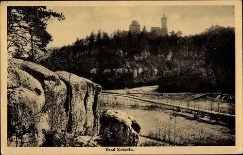 Ak Kokořín Kokorschin Region Mittelböhmen, Hrad, Burg