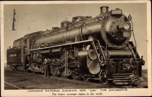 Ak Kanadische Eisenbahn, Canadian National Railways, Dampflok, Tender 6004