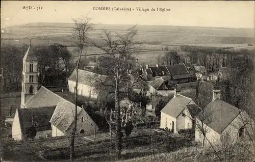 Ak Commes Calvados, Village de l'Eglise
