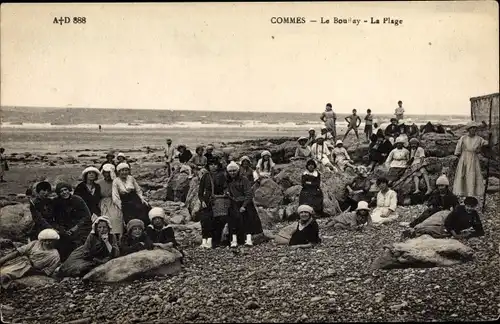 Ak Commes Calvados, Le Bouffay, La Plage