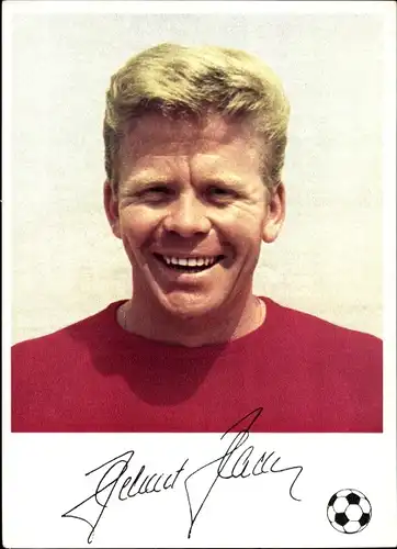 Autogrammkarte Fußballer Helmut Haller, AC Bologna