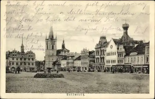 Ak Litoměřice Leitmeritz Region Aussig, Platz