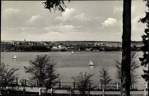 Ak Körbecke Möhnesee in Nordrhein Westfalen, Seeblick, Ort