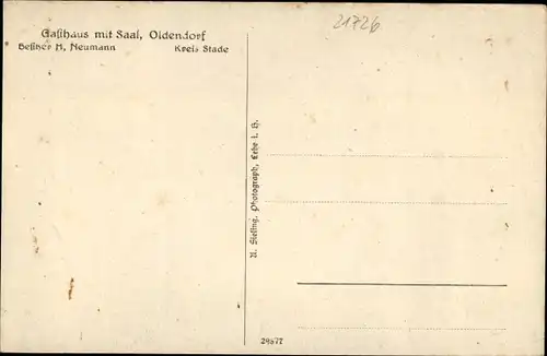 Ak Oldendorf im Kreis Stade, Gasthaus