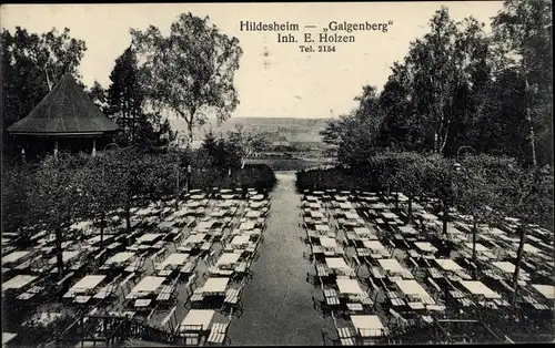 Ak Hildesheim in Niedersachsen, Galgenberg, Terrasse