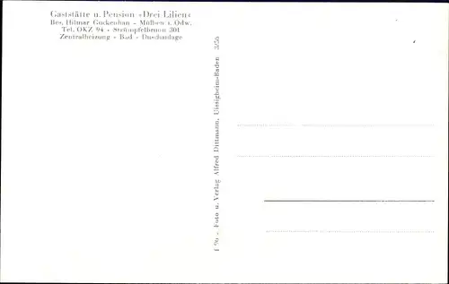 Ak Mülben Waldbrunn Baden Württemberg, Gasthof Drei Lilien, Turm, Teilansicht