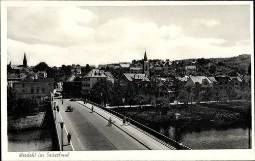 Ak Werdohl im Sauerland, Brücke, Ort, Vogelschau